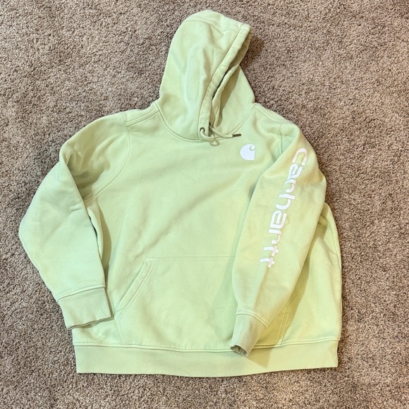 Carhartt Tops - EUC - Carhartt Women’s  Light Green Hoodie